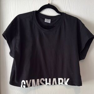 Gymshark Black Tee with White Logo